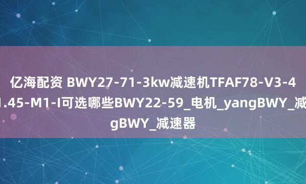 亿海配资 BWY27-71-3kw减速机TFAF78-V3-4P-31.45-M1-I可选哪些BWY22-59_电机_yangBWY_减速器