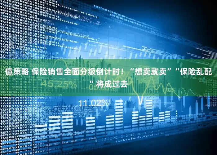 億策略 保险销售全面分级倒计时！“想卖就卖”“保险乱配”将成过去